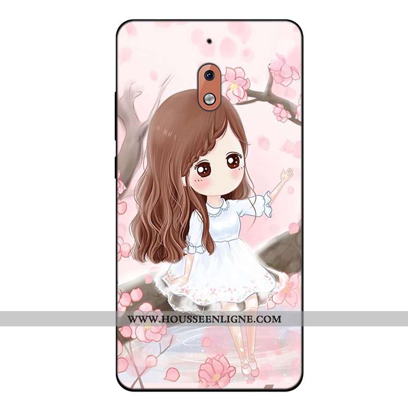 Housse Nokia 2.1 Créatif Dessin Animé Tendance Bleu Étui Silicone Fluide Doux
