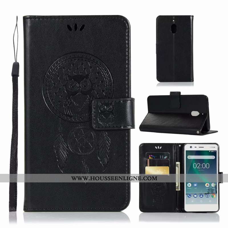 Housse Nokia 2.1 Cuir Tendance Téléphone Portable Coque Étui Incassable Bleu