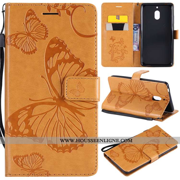 Housse Nokia 2.1 Silicone Cuir Fluide Doux Téléphone Portable Étui Clamshell Coque Violet