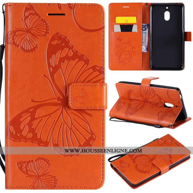 Housse Nokia 2.1 Silicone Cuir Fluide Doux Téléphone Portable Étui Clamshell Coque Violet