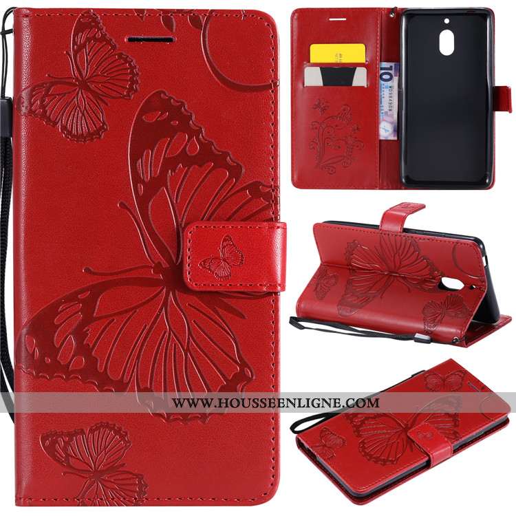 Housse Nokia 2.1 Silicone Cuir Fluide Doux Téléphone Portable Étui Clamshell Coque Violet