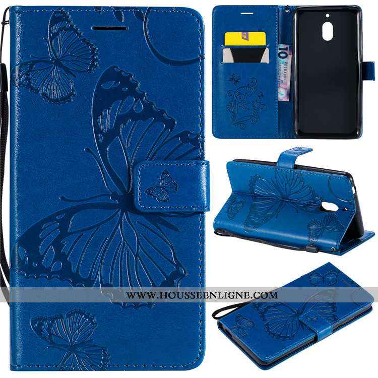 Housse Nokia 2.1 Silicone Cuir Fluide Doux Téléphone Portable Étui Clamshell Coque Violet