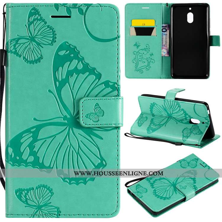 Housse Nokia 2.1 Silicone Cuir Fluide Doux Téléphone Portable Étui Clamshell Coque Violet