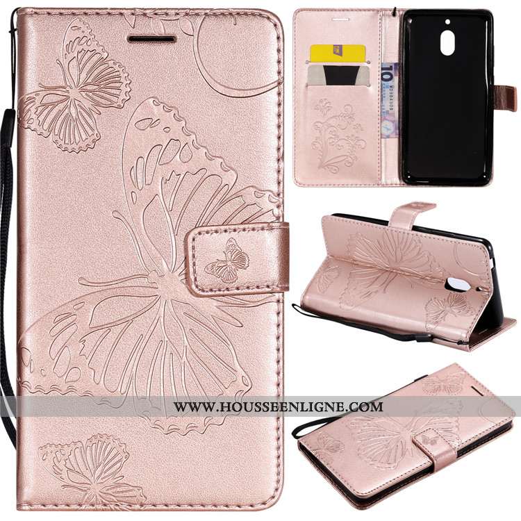 Housse Nokia 2.1 Silicone Cuir Fluide Doux Téléphone Portable Étui Clamshell Coque Violet