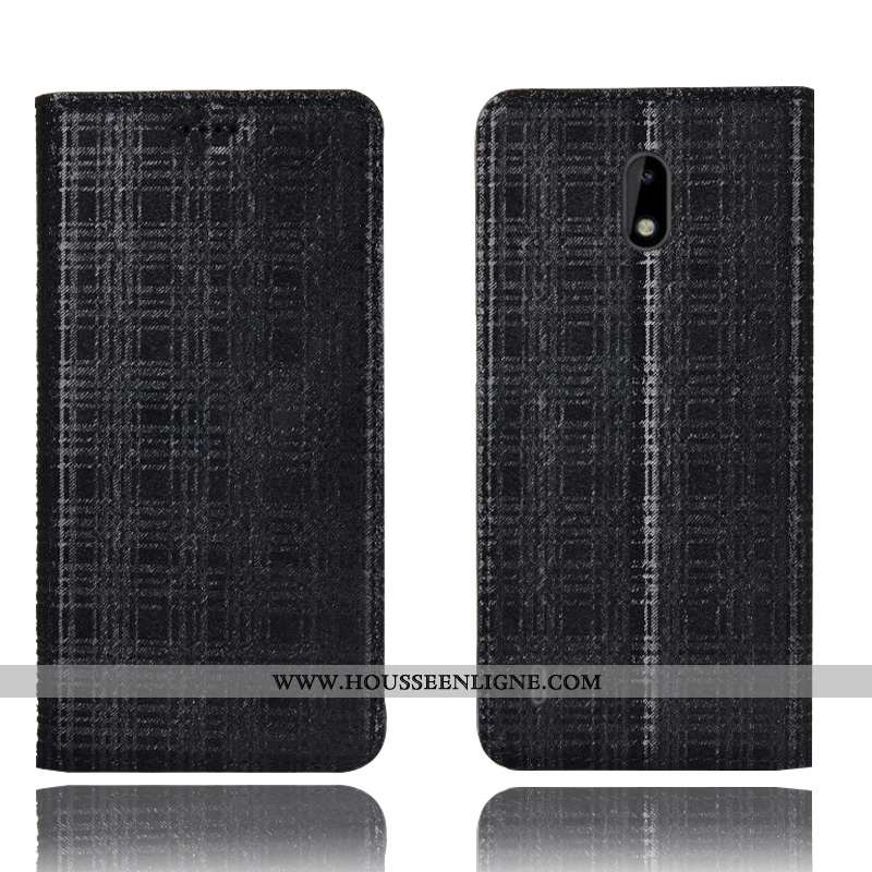 Housse Nokia 2.2 Cuir Véritable Protection Étui Velours Incassable Tout Compris Coque Bordeaux