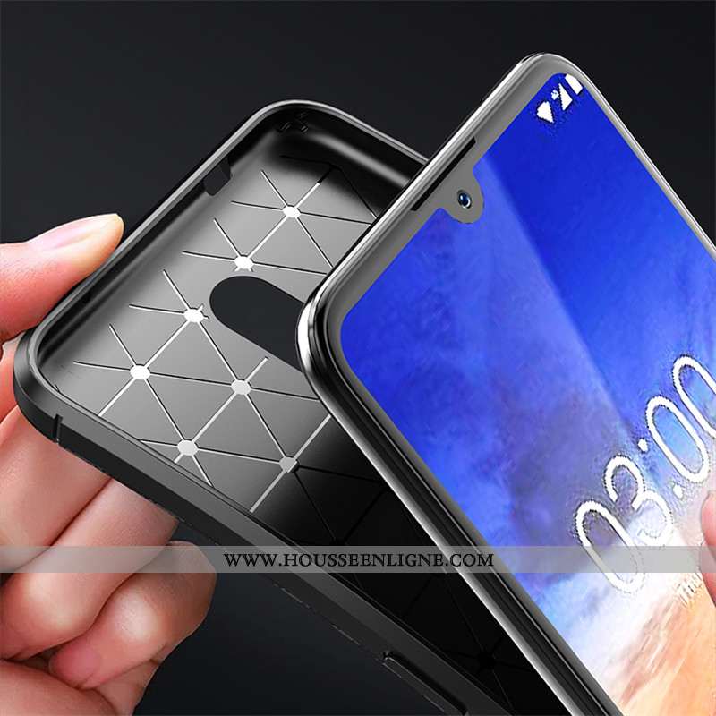 Housse Nokia 2.2 Fluide Doux Protection Délavé En Daim Modèle Fleurie Étui Coque Téléphone Portable 