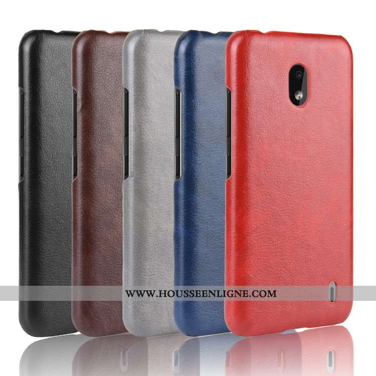 Housse Nokia 2.2 Personnalité Tendance Coque Étui Cuir Litchi Difficile Rouge