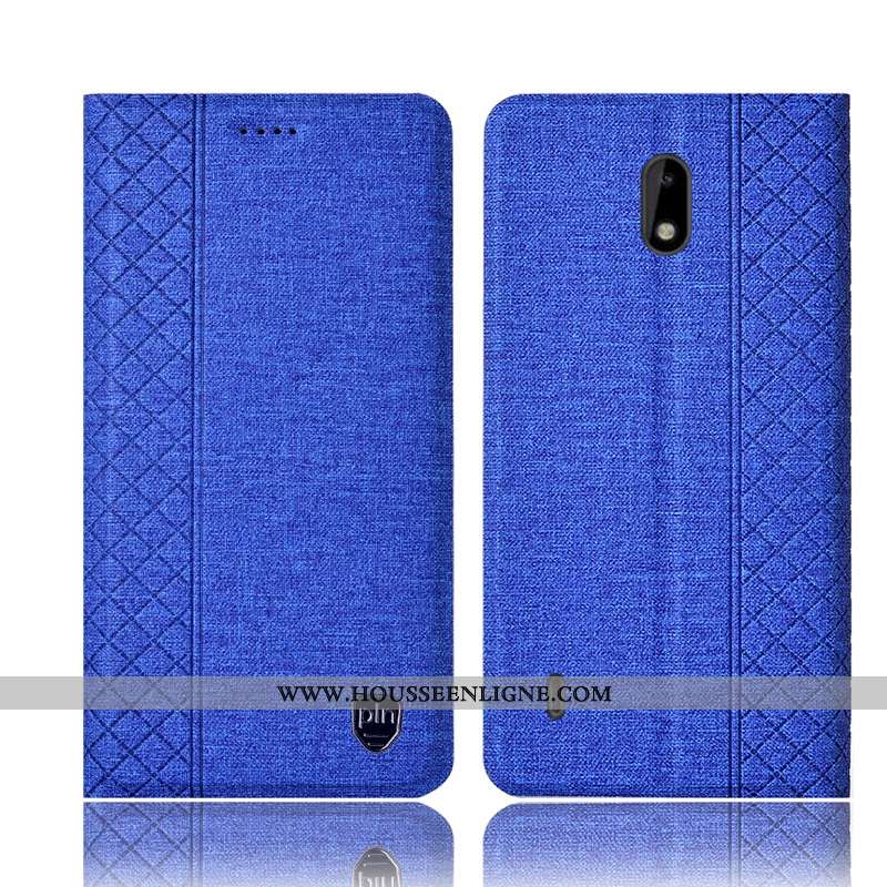 Housse Nokia 2.2 Protection Cuir Coque Incassable Marron Lin