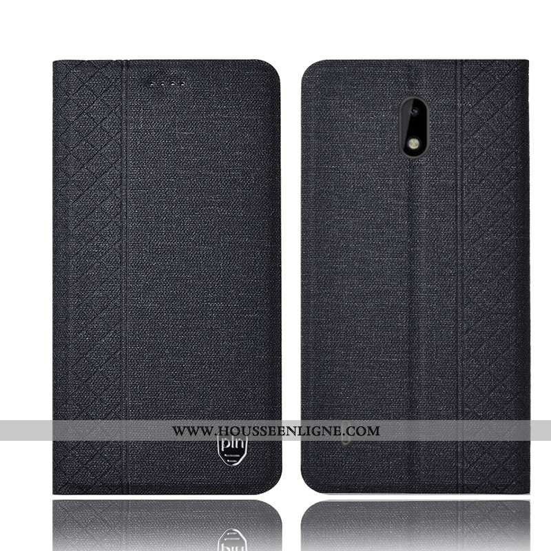 Housse Nokia 2.2 Protection Cuir Coque Incassable Marron Lin