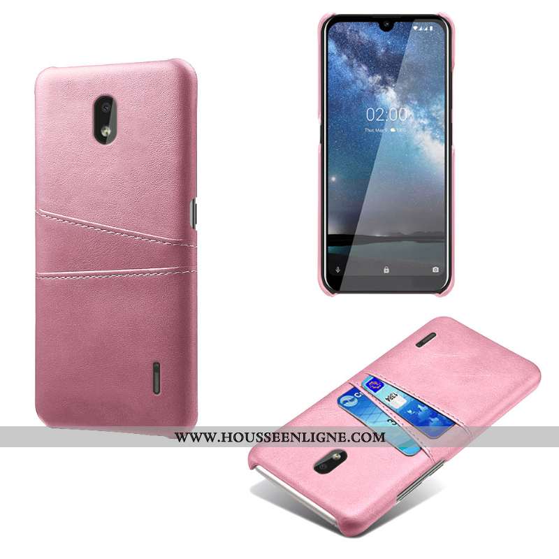 Housse Nokia 2.2 Tendance Cuir Qualité Carte Rose Téléphone Portable Coque