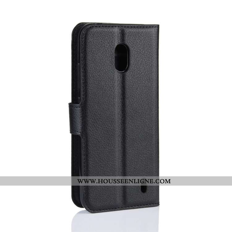 Housse Nokia 2.2 Tendance Cuir Étui Incassable Coque Téléphone Portable Noir