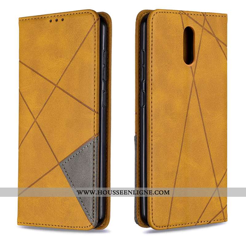Housse Nokia 2.3 Ornements Suspendus Cuir Jaune Téléphone Portable Simple Couleur Unie