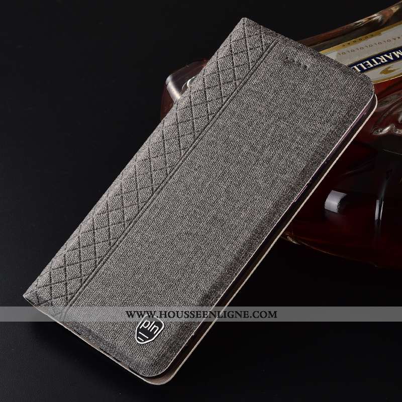 Housse Nokia 2.3 Protection Cuir Tout Compris Lin Coque Gris