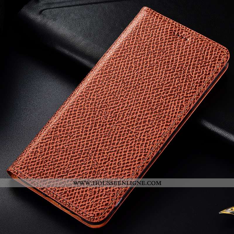 Housse Nokia 2.3 Protection Cuir Véritable Tout Compris Mesh Marron Modèle Fleurie