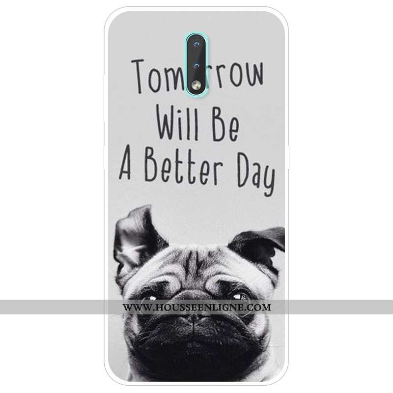 Housse Nokia 2.3 Silicone Protection Téléphone Portable Tendance Étui Gris Coque