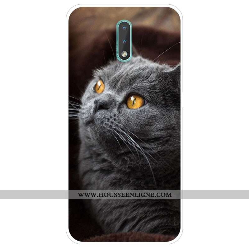 Housse Nokia 2.3 Silicone Protection Téléphone Portable Tendance Étui Gris Coque