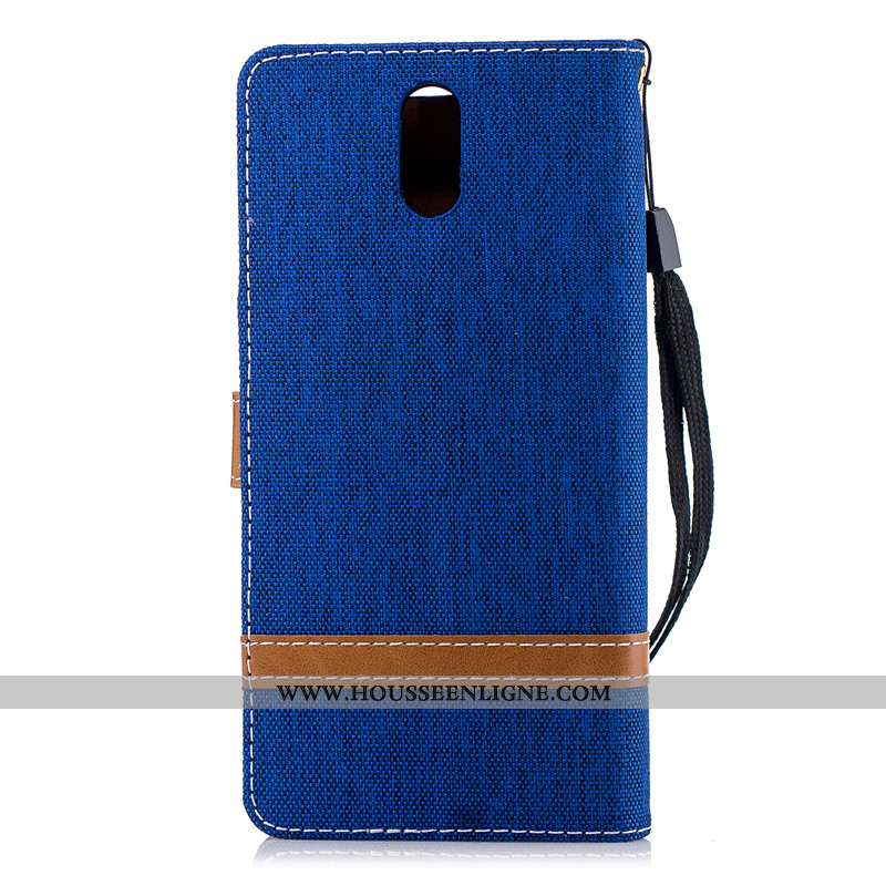 Housse Nokia 3.1 Créatif Portefeuille Coque Support Carte Tout Compris Bleu Marin Bleu Foncé