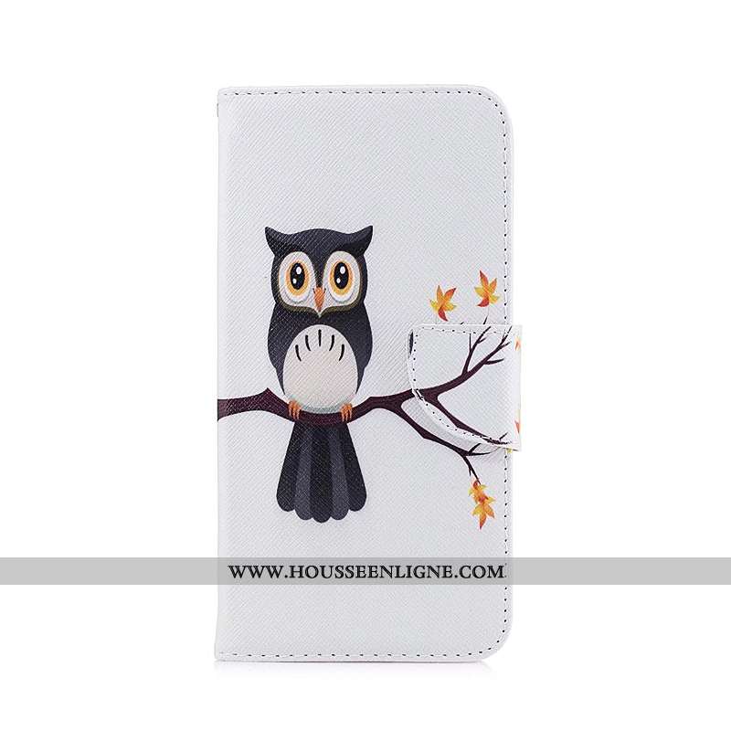 Housse Nokia 3.1 Cuir Protection Téléphone Portable Blanc Étui Dessin Animé Coque Blanche
