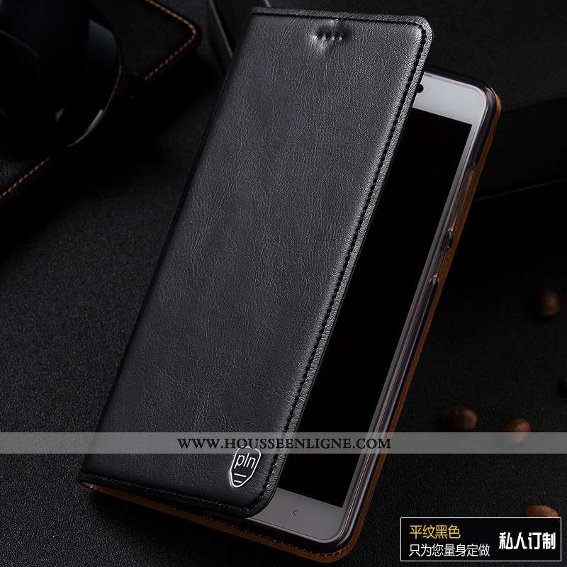 Housse Nokia 3.1 Cuir Véritable Modèle Fleurie Étui Protection Coque Téléphone Portable Marron