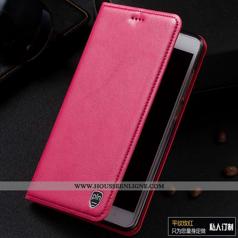 Housse Nokia 3.1 Cuir Véritable Modèle Fleurie Étui Protection Coque Téléphone Portable Marron