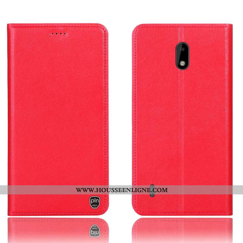 Housse Nokia 3.1 Cuir Véritable Protection Tout Compris Étui Téléphone Portable Jaune