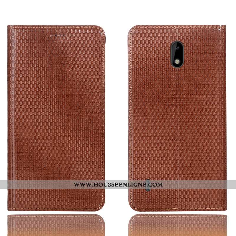 Housse Nokia 3.1 Modèle Fleurie Protection Étui Téléphone Portable Coque Incassable Marron