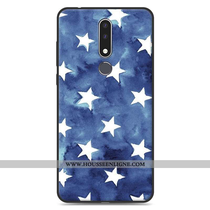 Housse Nokia 3.1 Plus Fluide Doux Silicone Bleu Incassable Dessin Animé Protection Étui