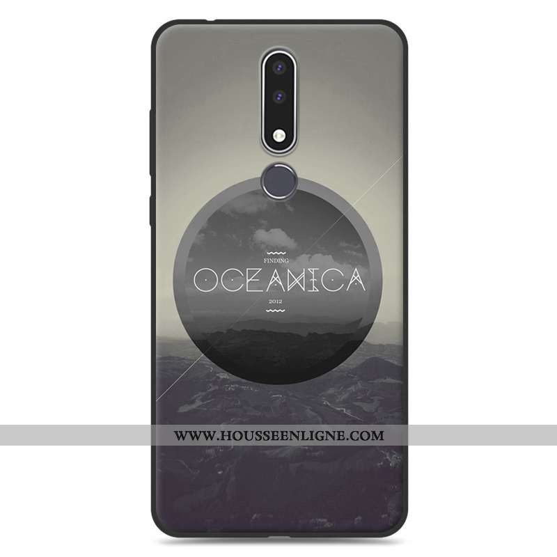 Housse Nokia 3.1 Plus Fluide Doux Silicone Bleu Incassable Dessin Animé Protection Étui