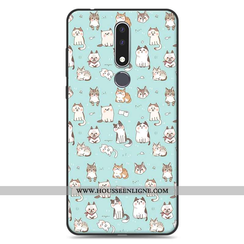 Housse Nokia 3.1 Plus Fluide Doux Silicone Bleu Incassable Dessin Animé Protection Étui