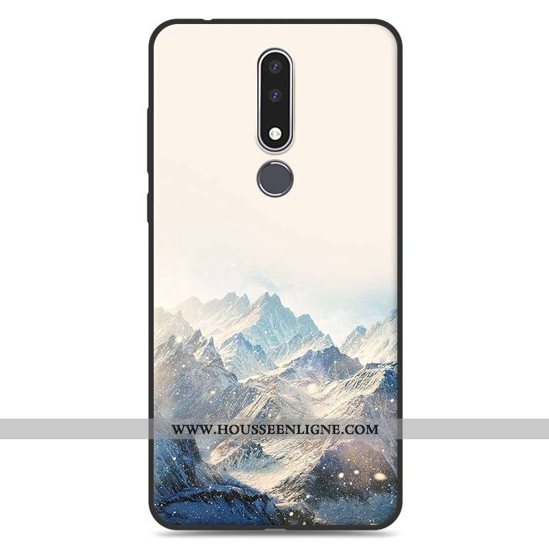 Housse Nokia 3.1 Plus Fluide Doux Silicone Bleu Incassable Dessin Animé Protection Étui