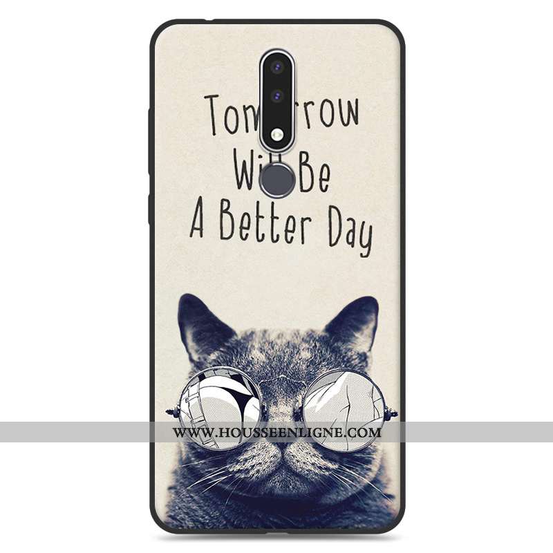 Housse Nokia 3.1 Plus Fluide Doux Silicone Bleu Incassable Dessin Animé Protection Étui