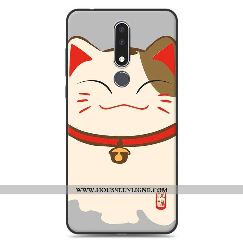 Housse Nokia 3.1 Plus Fluide Doux Silicone Bleu Incassable Dessin Animé Protection Étui