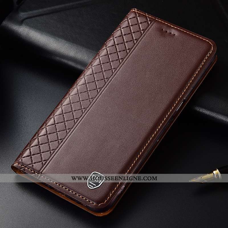 Housse Nokia 3.1 Plus Protection Cuir Véritable Incassable Téléphone Portable Coque Étui Marron