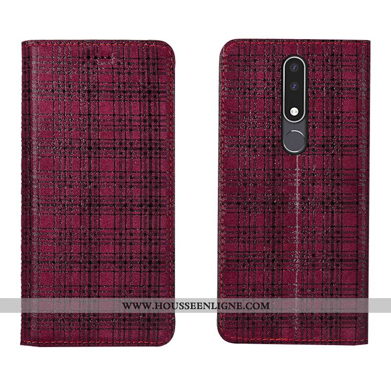 Housse Nokia 3.1 Plus Protection Cuir Véritable Étui Velours Téléphone Portable Gris Tout Compris