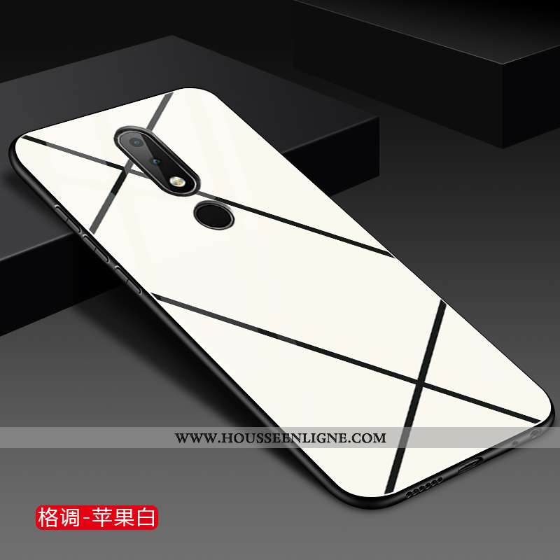 Housse Nokia 3.1 Plus Tendance Mode Simple Personnalité Net Rouge Étui Téléphone Portable Blanche