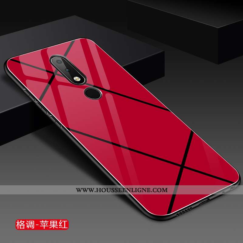 Housse Nokia 3.1 Plus Tendance Mode Simple Personnalité Net Rouge Étui Téléphone Portable Blanche