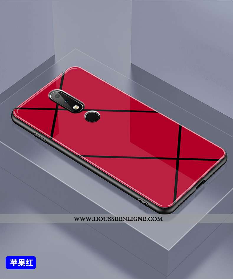 Housse Nokia 3.1 Plus Tendance Mode Simple Personnalité Net Rouge Étui Téléphone Portable Blanche