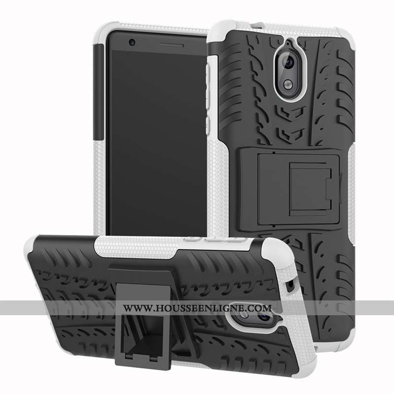 Housse Nokia 3.1 Protection Silicone Difficile Trois Défenses Téléphone Portable Étui Orange