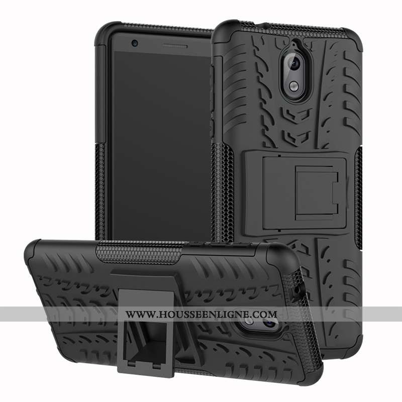 Housse Nokia 3.1 Protection Silicone Difficile Trois Défenses Téléphone Portable Étui Orange