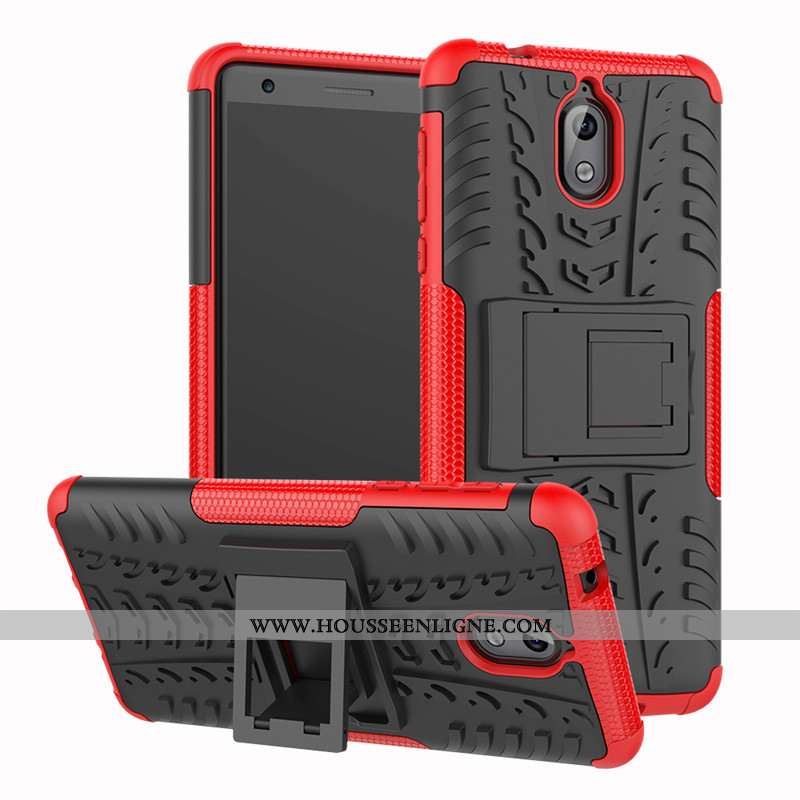 Housse Nokia 3.1 Protection Silicone Difficile Trois Défenses Téléphone Portable Étui Orange