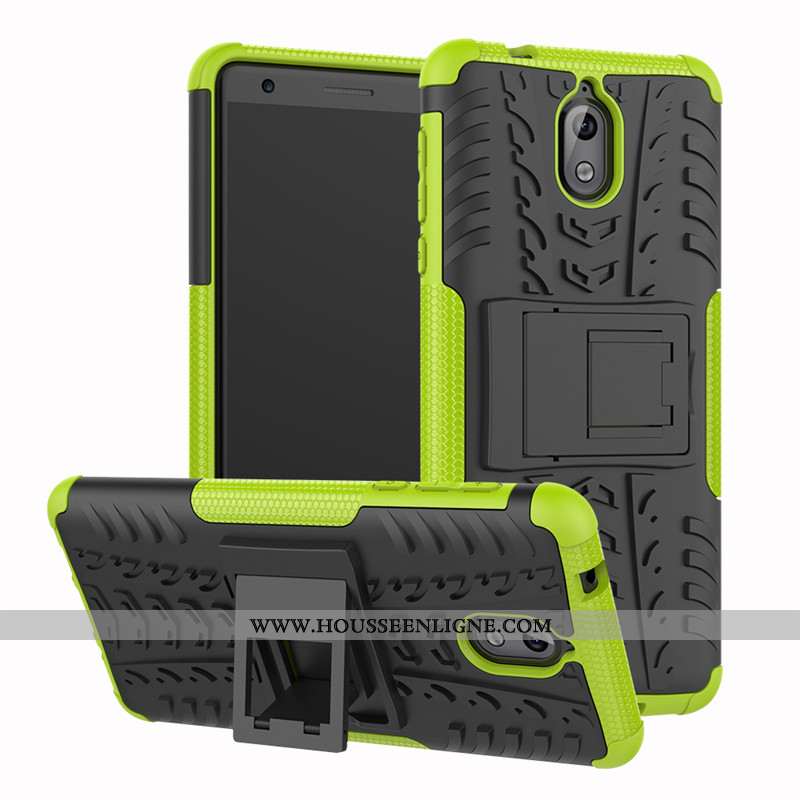 Housse Nokia 3.1 Protection Silicone Difficile Trois Défenses Téléphone Portable Étui Orange