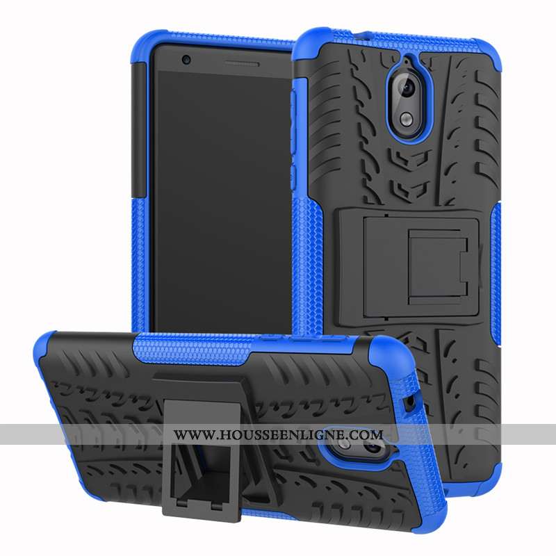 Housse Nokia 3.1 Protection Silicone Difficile Trois Défenses Téléphone Portable Étui Orange
