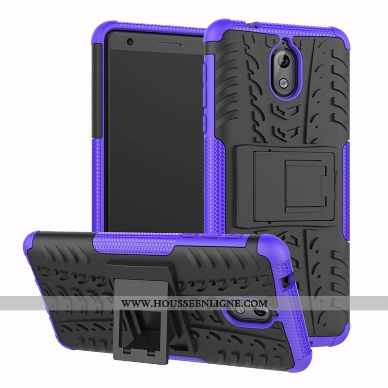 Housse Nokia 3.1 Protection Silicone Difficile Trois Défenses Téléphone Portable Étui Orange