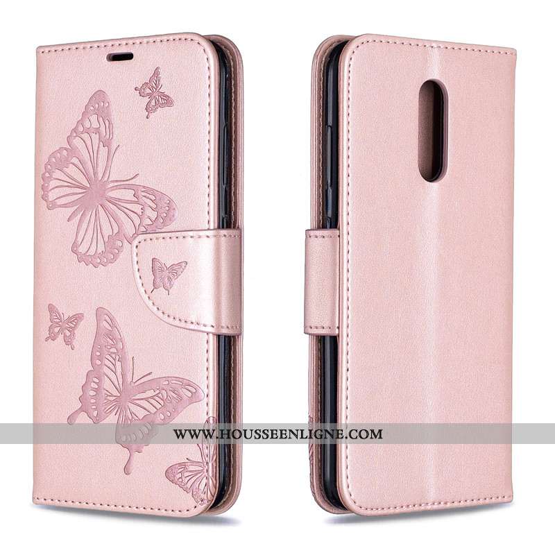Housse Nokia 3.2 Ornements Suspendus Gaufrage Étui Cuir En Relief Téléphone Portable Rouge