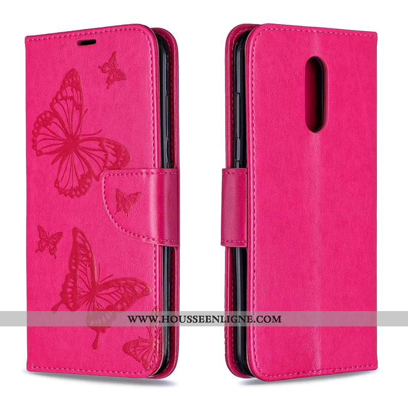 Housse Nokia 3.2 Ornements Suspendus Gaufrage Étui Cuir En Relief Téléphone Portable Rouge