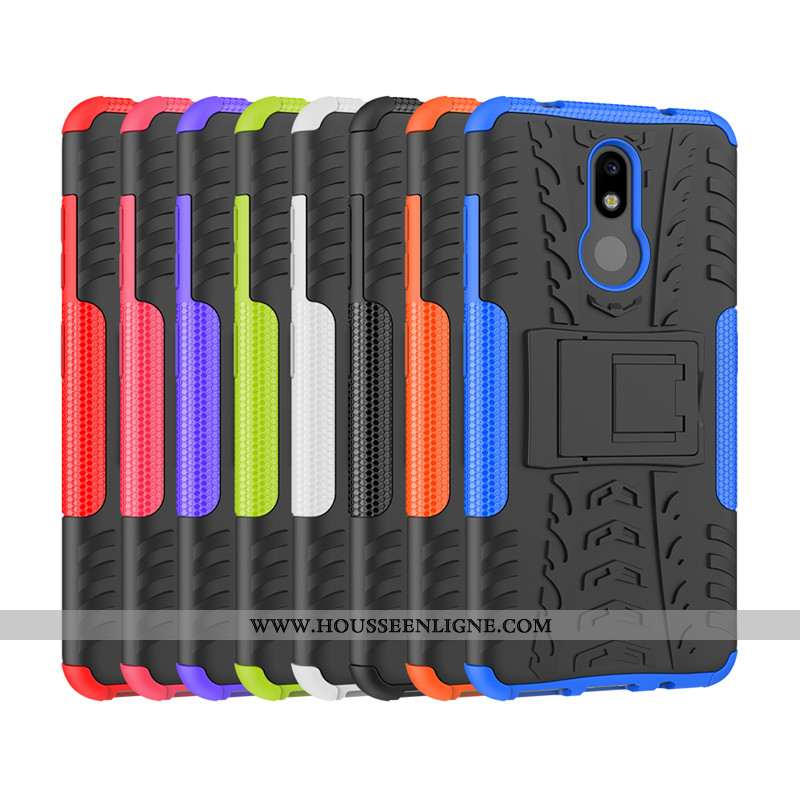 Housse Nokia 3.2 Protection Rouge Étui Support Coque Téléphone Portable Incassable Rose