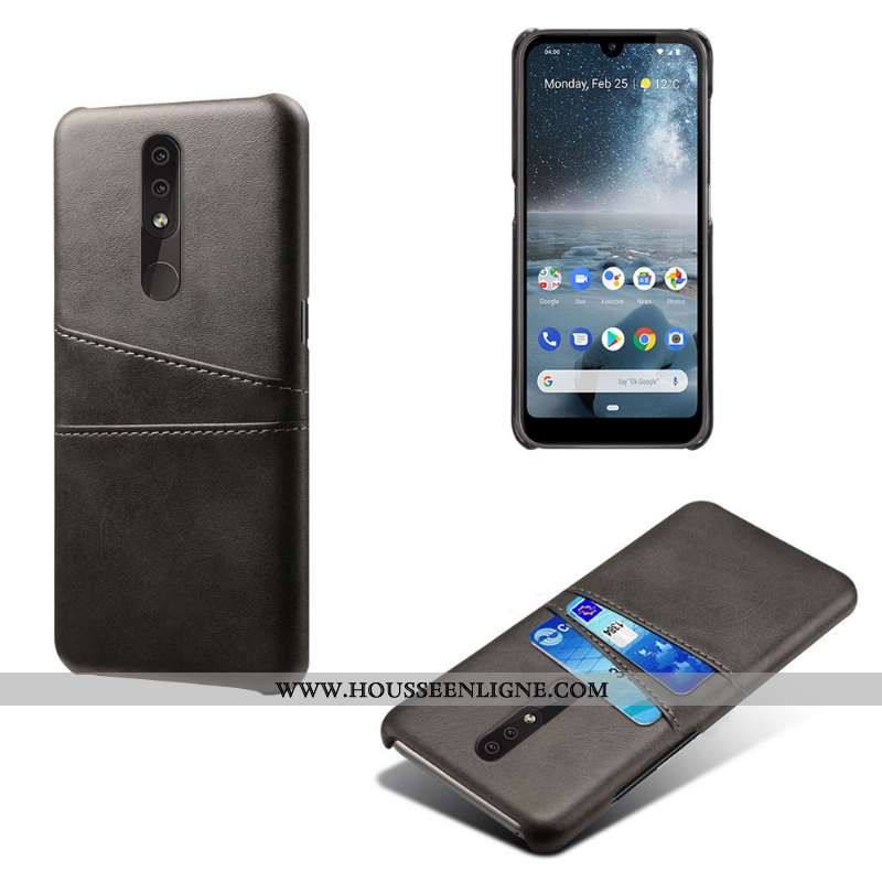 Housse Nokia 4.2 Cuir Protection Tendance Téléphone Portable Coque Incassable Bleu Marin Bleu Foncé