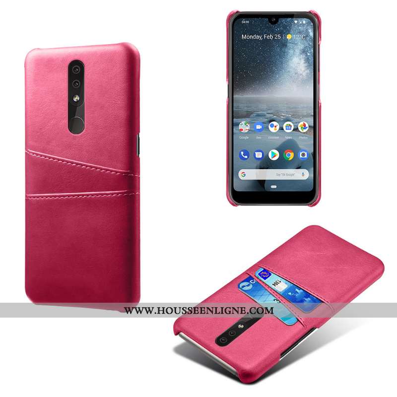Housse Nokia 4.2 Cuir Protection Tendance Téléphone Portable Coque Incassable Bleu Marin Bleu Foncé