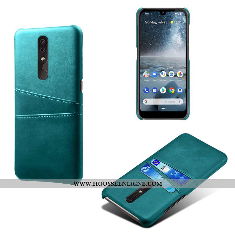 Housse Nokia 4.2 Cuir Protection Tendance Téléphone Portable Coque Incassable Bleu Marin Bleu Foncé