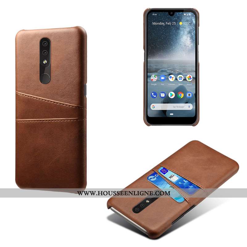 Housse Nokia 4.2 Cuir Protection Tendance Téléphone Portable Coque Incassable Bleu Marin Bleu Foncé
